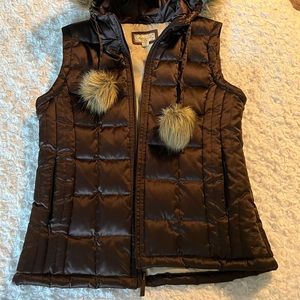 American Rag: Brown Puff Jacket Vest